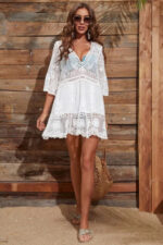 Cache Maillot Femme Ample Été Bohème Élégant Vêtement Plage Vacances-0