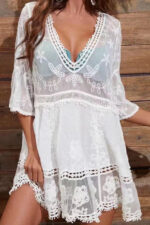 Cache Maillot Femme Ample Été Bohème Élégant Vêtement Plage Vacances-00