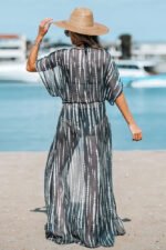 Cache Maillot Femme Été Léger Style Kimono Vêtement Plage Bohème-00
