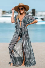 Cache Maillot Femme Été Léger Style Kimono Vêtement Plage Bohème-000