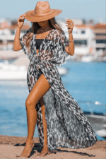 Cache Maillot Femme Été Léger Style Kimono Vêtement Plage Bohème