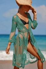 Cache Maillot Femme Tunique Plage Été Ample Légère Bohème Transparent-0000000