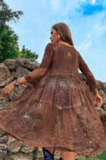 Cache Maillot Femme Tunique Plage Été Ample Légère Bohème Transparent-0000000000000
