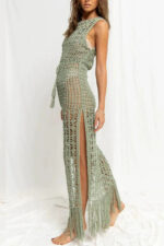 Robe ajourée femme tendance soirée ou plage style bohème chic & sexy-00000