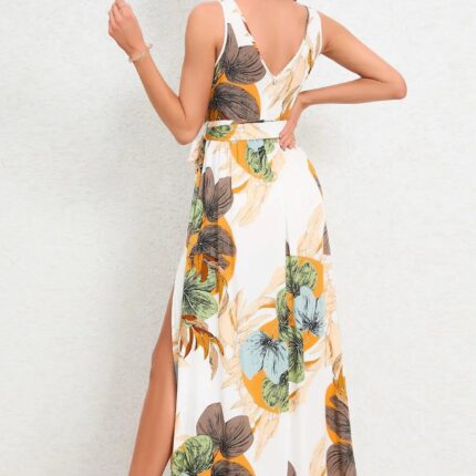 Robe d'été Femme Imprimé Floral Style Tropical Vacances Plage Iles-0