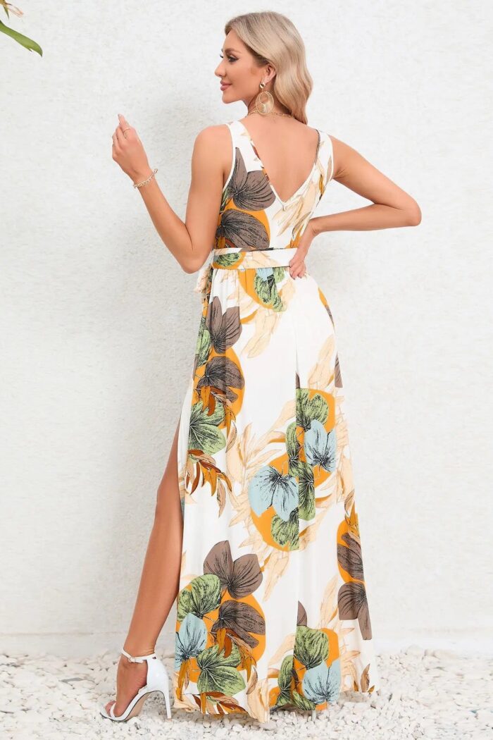 Robe d'été Femme Imprimé Floral Style Tropical Vacances Plage Iles-0