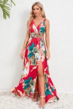 Robe d'été Femme Imprimé Floral Style Tropical Vacances Plage Iles-000000