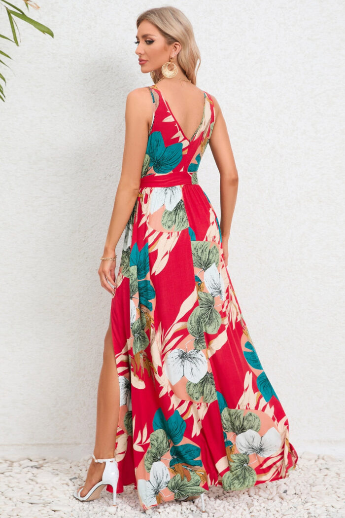 Robe d'été Femme Imprimé Floral Style Tropical Vacances Plage Iles-0000000