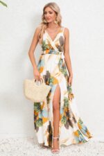 Robe d'été Femme Imprimé Floral Style Tropical Vacances Plage Iles