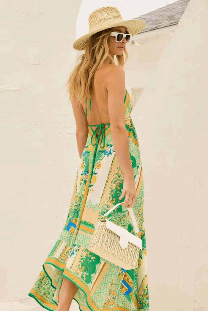 Robe d'été femme style bohème chic et décontracté inspiration Ibiza-00