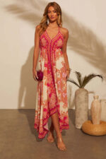 Robe d'été femme style bohème chic et décontracté inspiration Ibiza-000