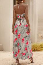 Robe d'été fluide imprimée tropical pour femme élégante et confortable-000000000000