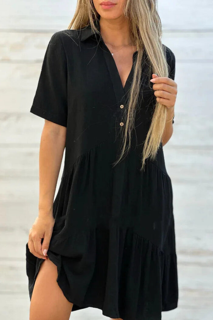 Robe d'été légère en coton pour femme Tenue décontractée et confortable-00