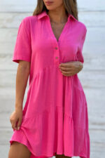 Robe d'été légère en coton pour femme Tenue décontractée et confortable-000