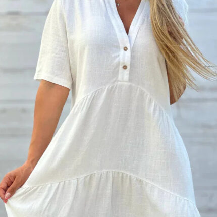 Robe d'été légère en coton pour femme Tenue décontractée et confortable