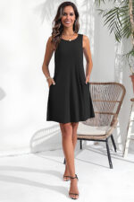 Robe Été Femme Ample et Confortable Idéale pour la Plage ou la Ville-00000