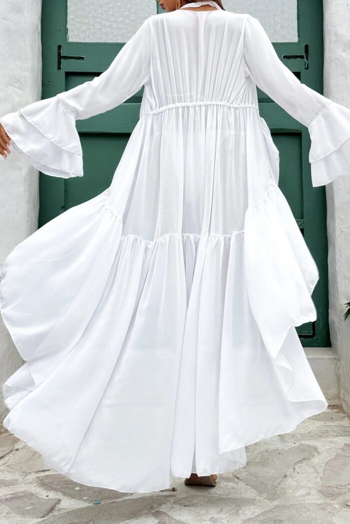 Robe Été Femme Longue Ample Bohème Plage Vacances Blanche Idéale Chaud-000
