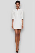 Robe Été Femme Style Tunique Ample et Confortable en Lin Aspect Naturel