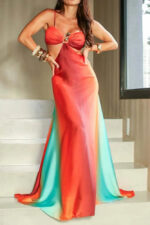 Robe Femme Couleur Automne Élégante Tendance Mode Féminine-0