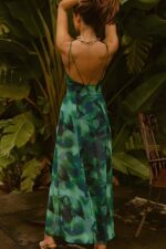 Robe Femme Élégante Bicolore Verte et Noire Coupe Moderne Tendance-00