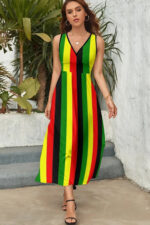 Robe Longue Bohème Multicolore à Motifs Ethniques pour Femme Style Décontracté-000
