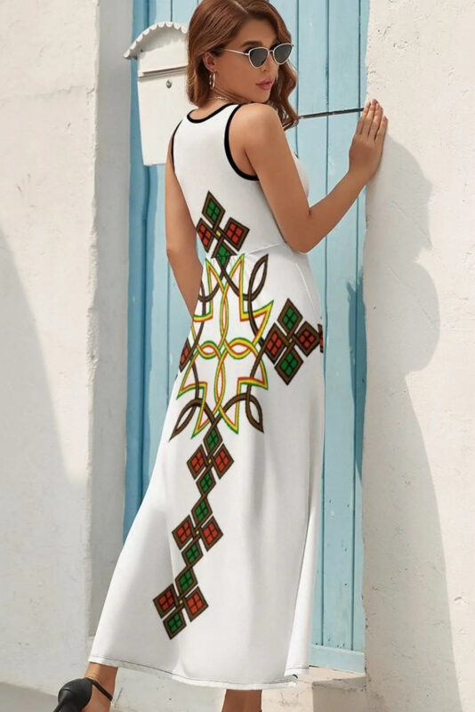 Robe longue femme élégante style ethnique africain pour occasions spéciales-0