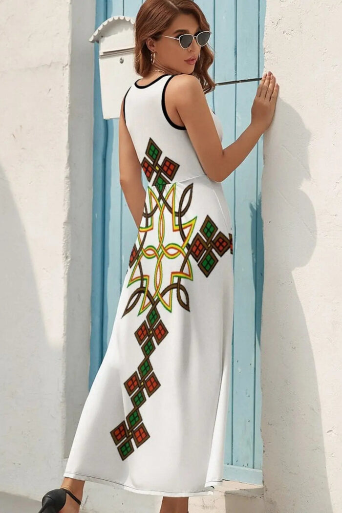 Robe longue femme élégante style ethnique africain pour occasions spéciales-0
