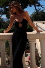 Robe Longue Femme Voile Bas Élégant Fluide Bohème Chic Été-0000