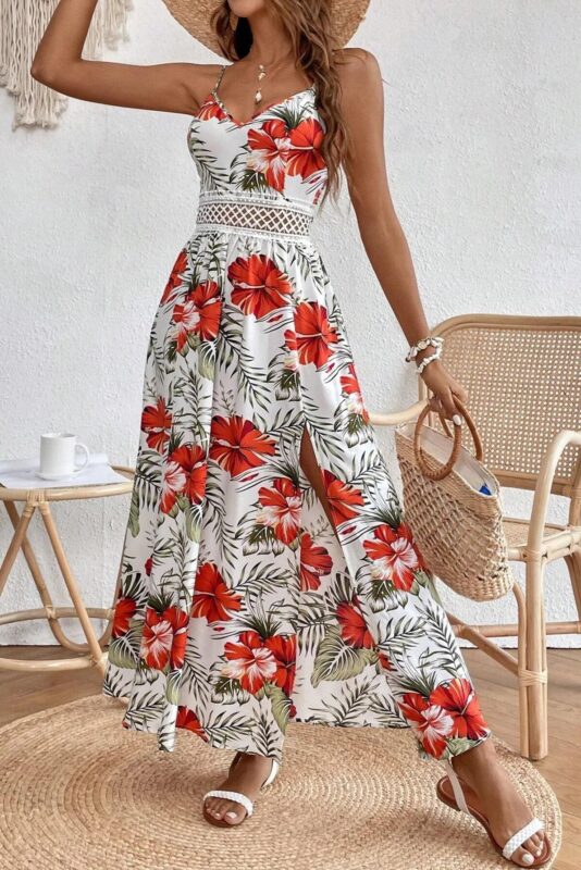 Robe Longue Imprimée Style Bohème Chic Élégante Tendance Été Femme-0
