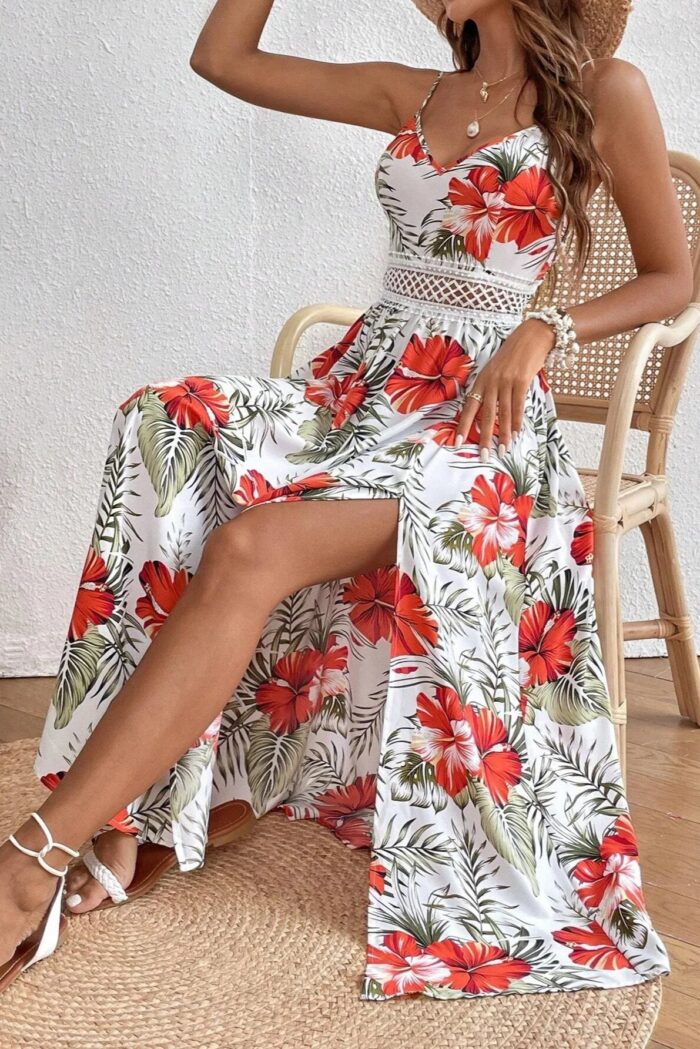 Robe Longue Imprimée Style Bohème Chic Élégante Tendance Été Femme-00