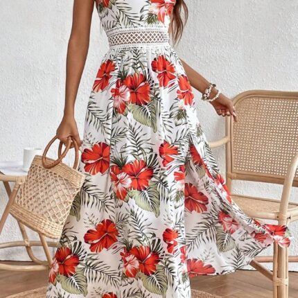 Robe Longue Imprimée Style Bohème Chic Élégante Tendance Été Femme