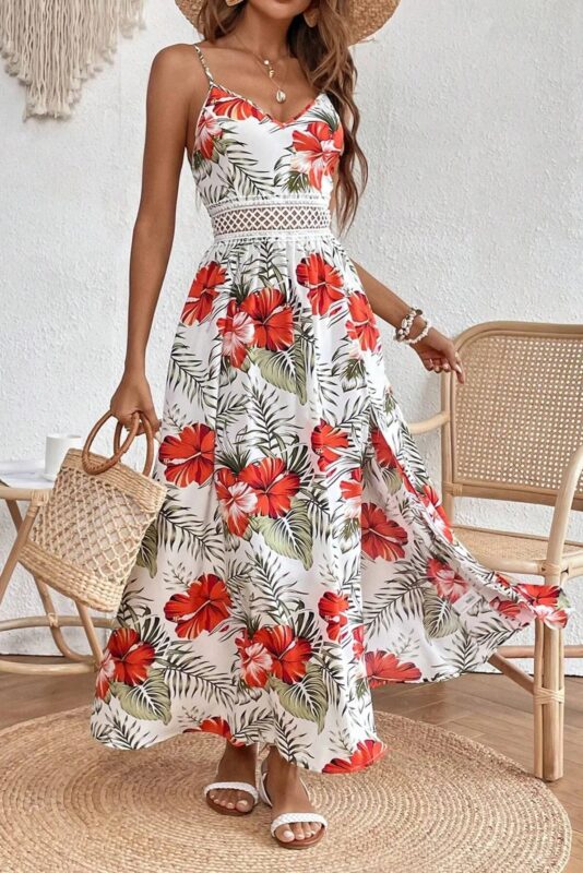 Robe Longue Imprimée Style Bohème Chic Élégante Tendance Été Femme