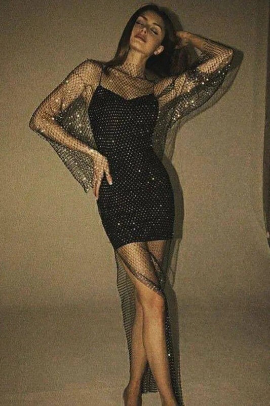 Robe moulante femme élégante idéale soirée cocktail ou look décontracté-0