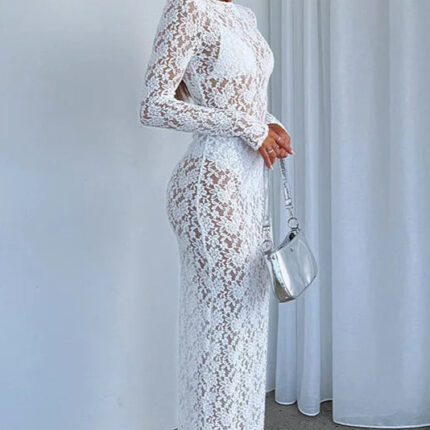 Robe Style Ancien Dentelle Femme Élégante Pour Occasion Spéciale et Vintage-0