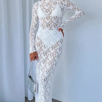Robe Style Ancien Dentelle Femme Élégante Pour Occasion Spéciale et Vintage