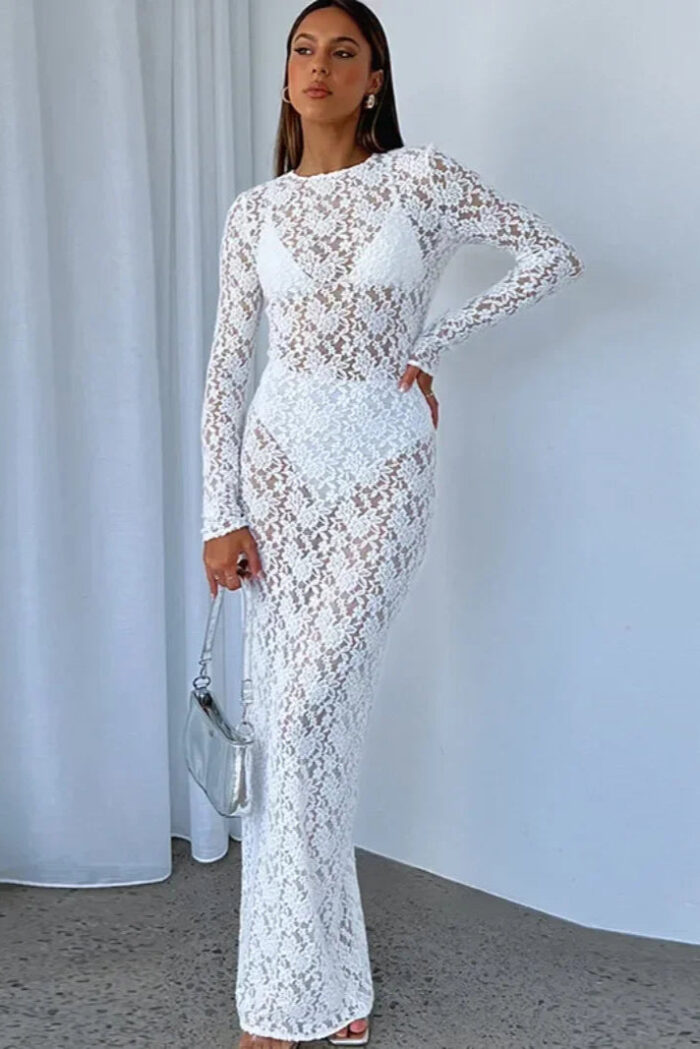 Robe Style Ancien Dentelle Femme Élégante Pour Occasion Spéciale et Vintage